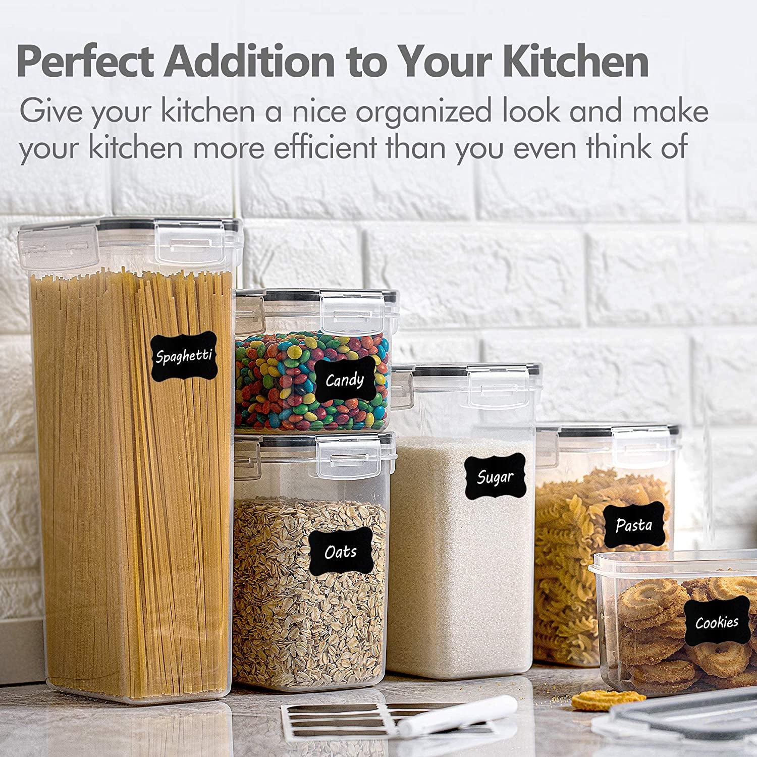 14Pcs Food Storage Containers Set - Includes 24 Labels