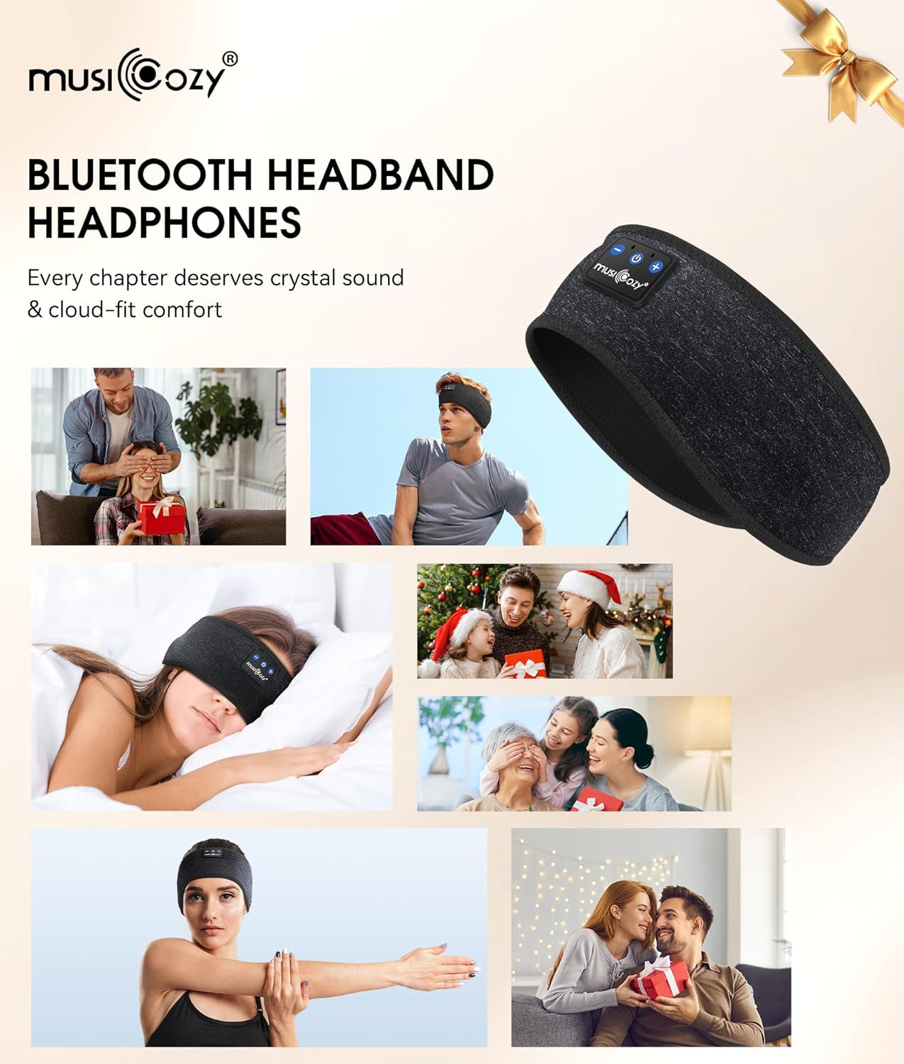 Bluetooth Sleep Headphones/Headband -  IPX6 Waterproof for Side Sleepers, Workout, Running, Insomnia, Travel 