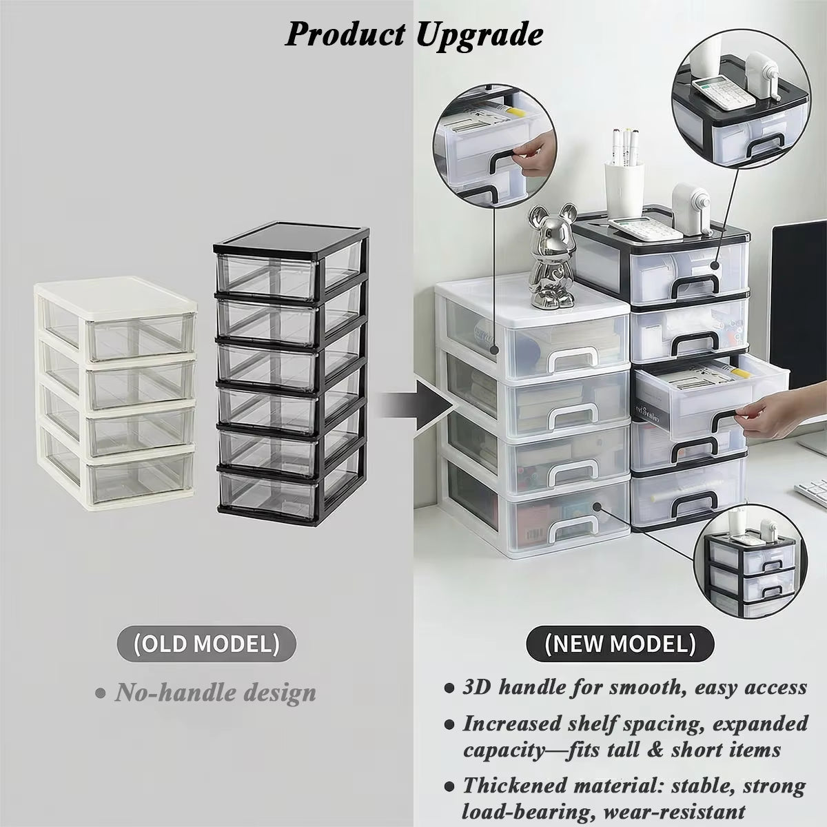 Multi-Layer Plastic Drawer for Storage/Table Organizer  