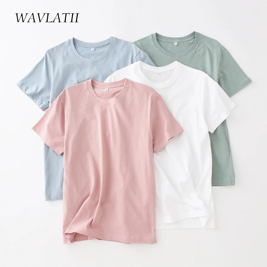 Women Cotton T Shirts -  White & Black Tees, Basic Tops for Summer 