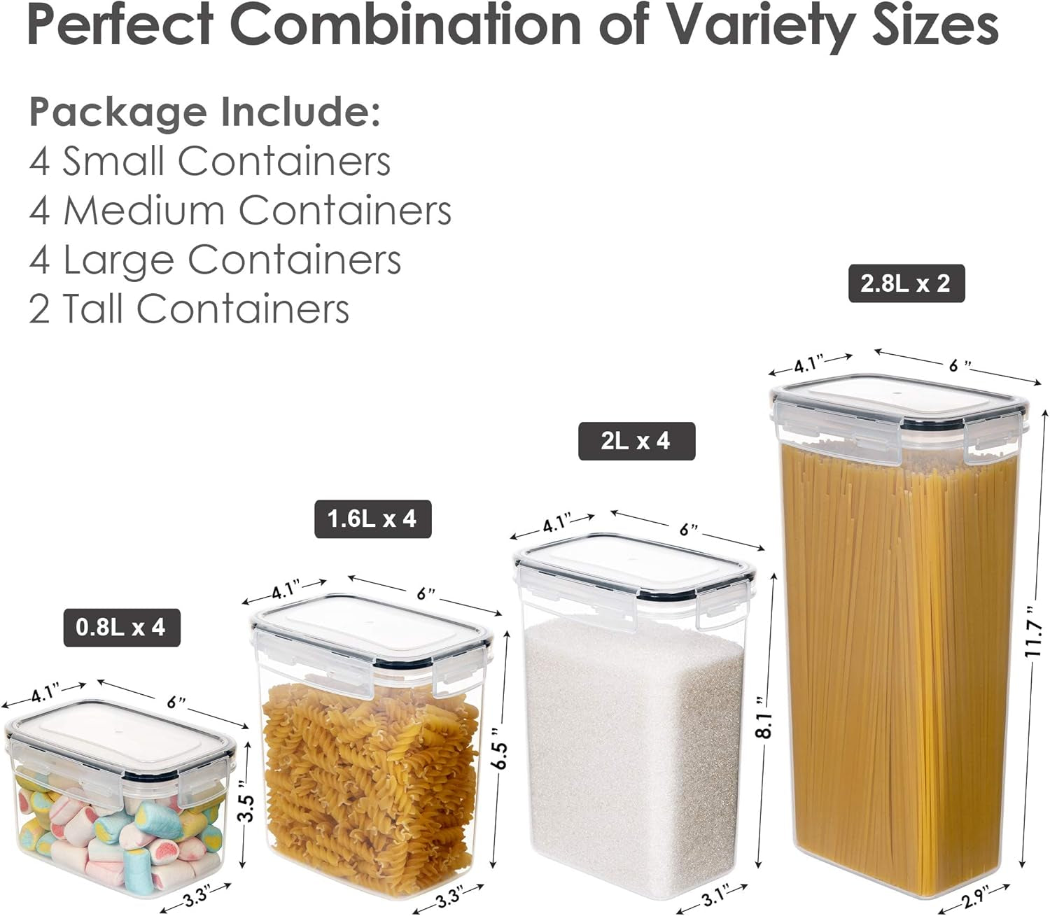 14Pcs Food Storage Containers Set - Includes 24 Labels