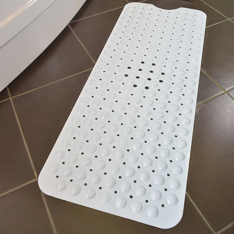Non-Slip Bathtub Mat with Drain Holes and Suction Cups -(Machine Washable) 