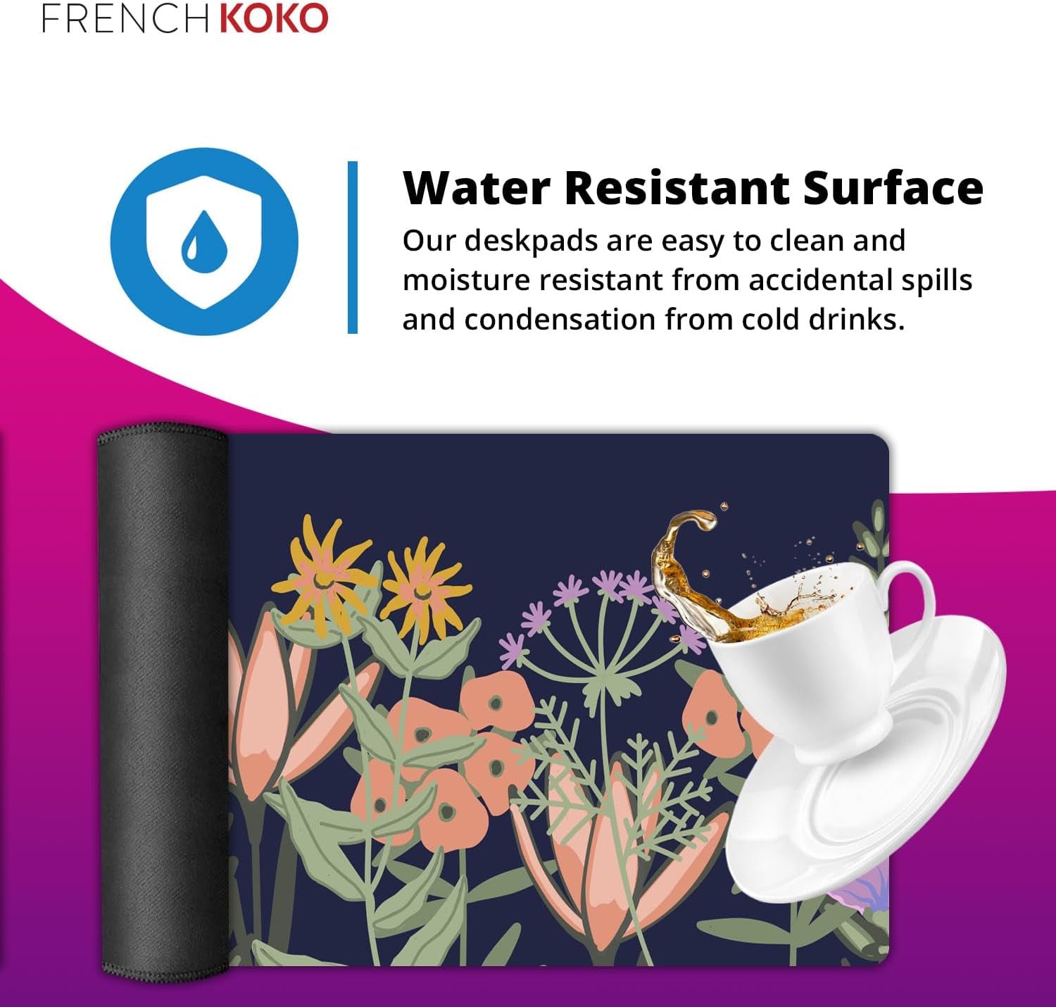  Large Desk Pad (Colorful Floral Design) 