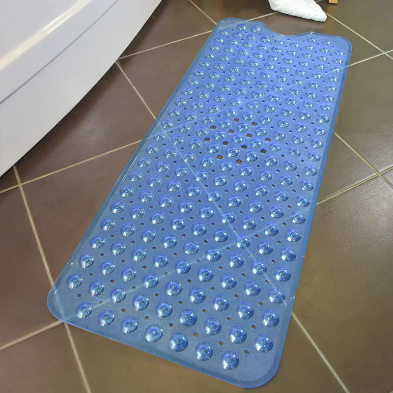 Non-Slip Bathtub Mat with Drain Holes and Suction Cups -(Machine Washable) 