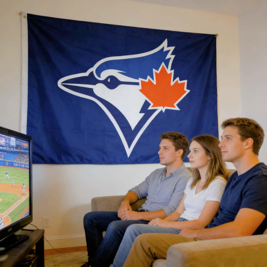 Blue Jays 3' X 5' Banner Flag, Resistant Fading Outdoor Flag with Reinforced Grommets