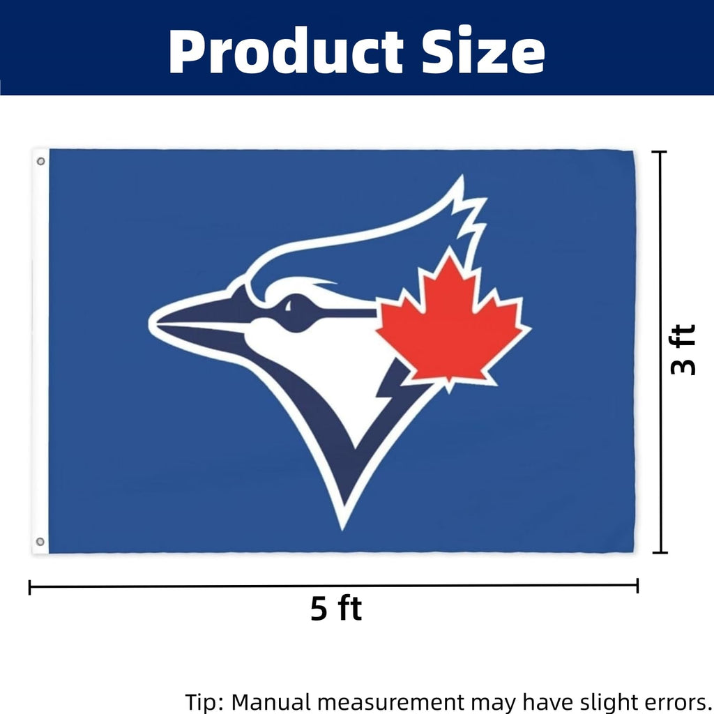 Blue Jays 3' X 5' Banner Flag, Resistant Fading Outdoor Flag with Reinforced Grommets