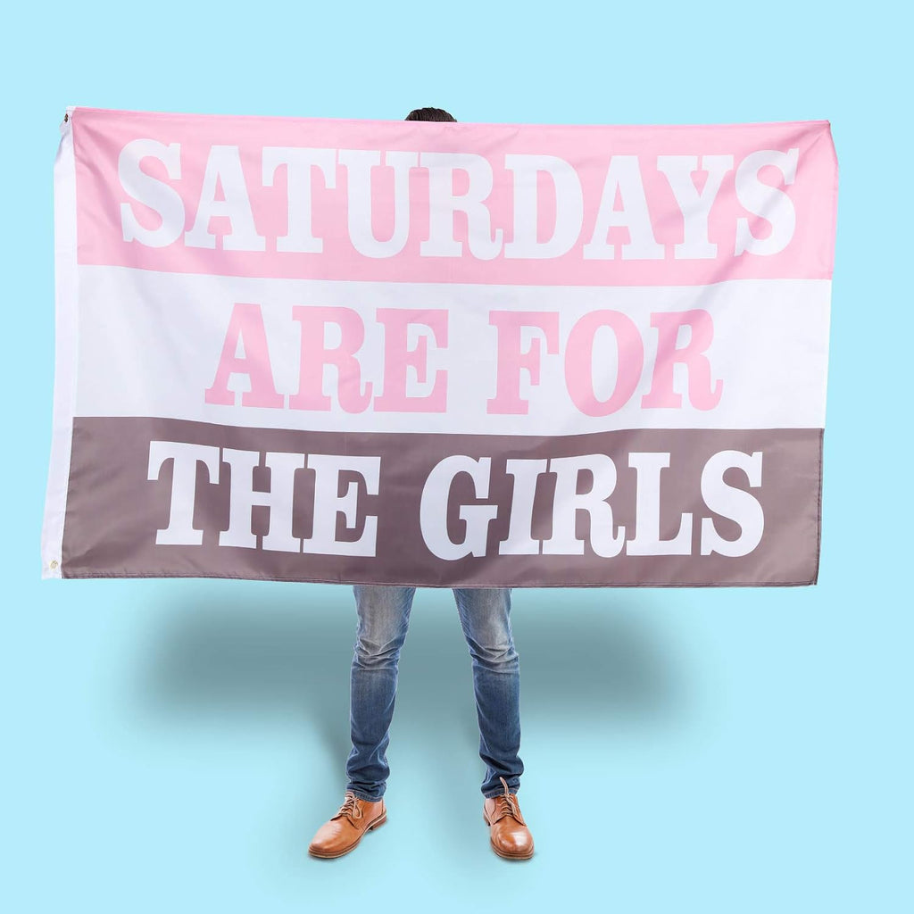"Saturdays Are For The Girls" 3 X 5 Feet Outdoor Indoor Dorm Room Flag Banner 