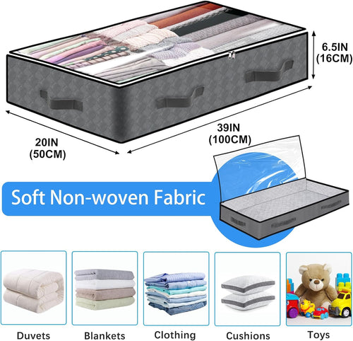 4-Pack Collapsible Under Bed/Closet Storage Bags 