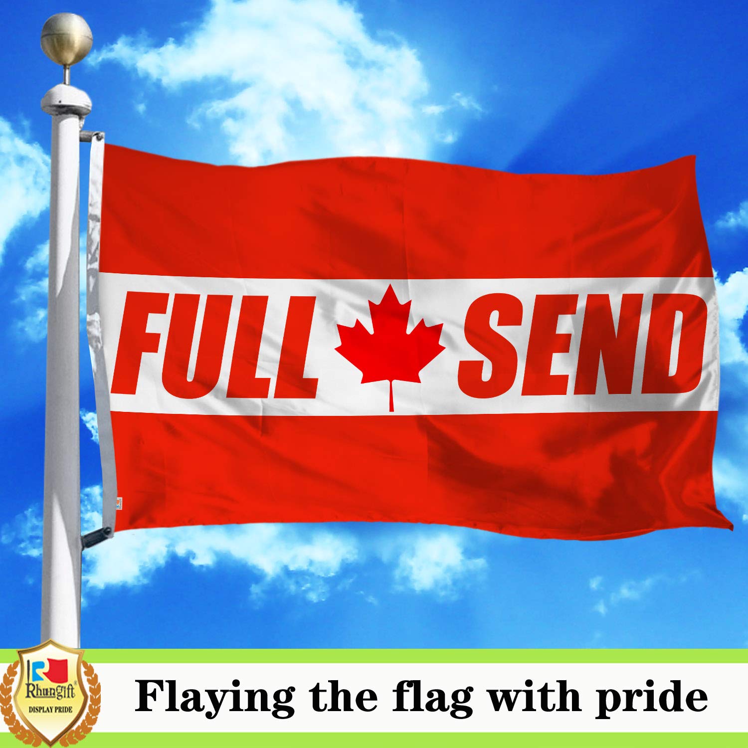 Premium Canada Full Send Flag 3X5Ft Red  