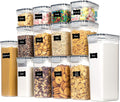14Pcs Food Storage Containers Set - Includes 24 Labels