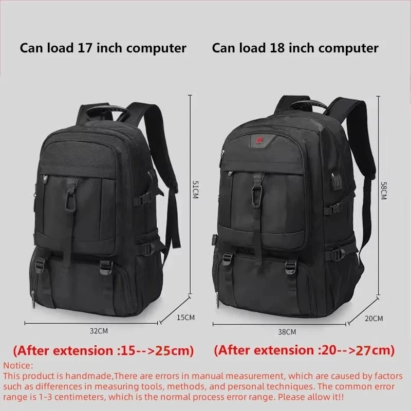 Large Backpack With Separate Shoe Compartment (Waterproof)