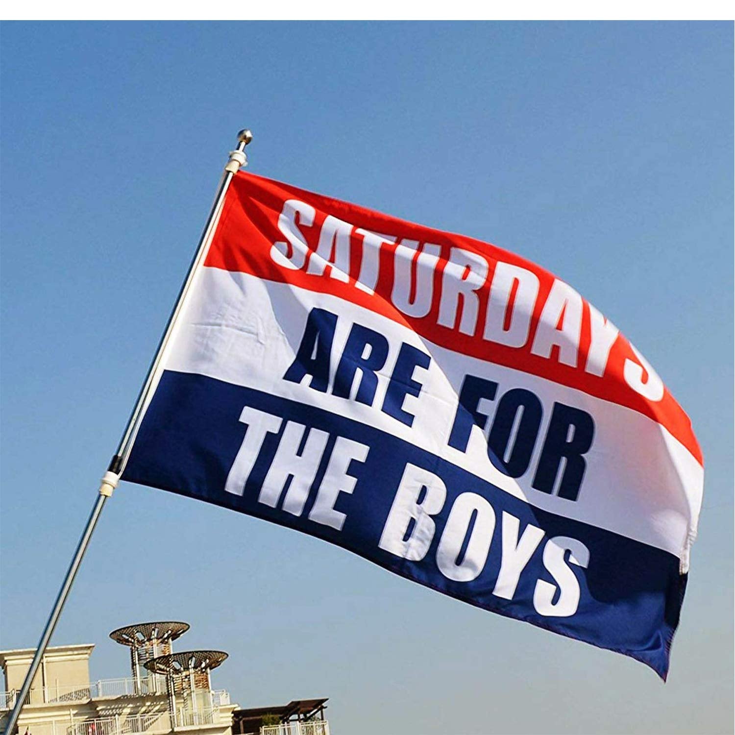 "Saturdays for the Boys" Flag 3X5 Vivid Color and UV Fade Resistant 