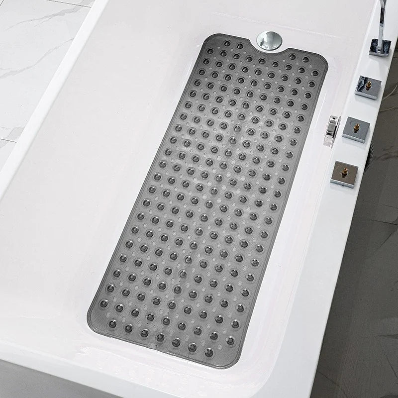 Non-Slip Bathtub Mat with Drain Holes and Suction Cups -(Machine Washable) 