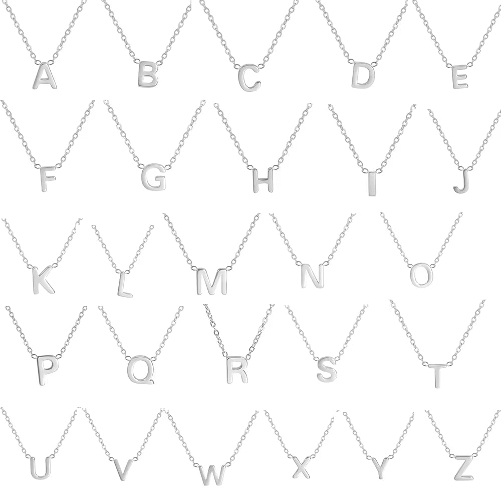 Elegant Stainless Steel A-Z Letter Necklace for Women 
