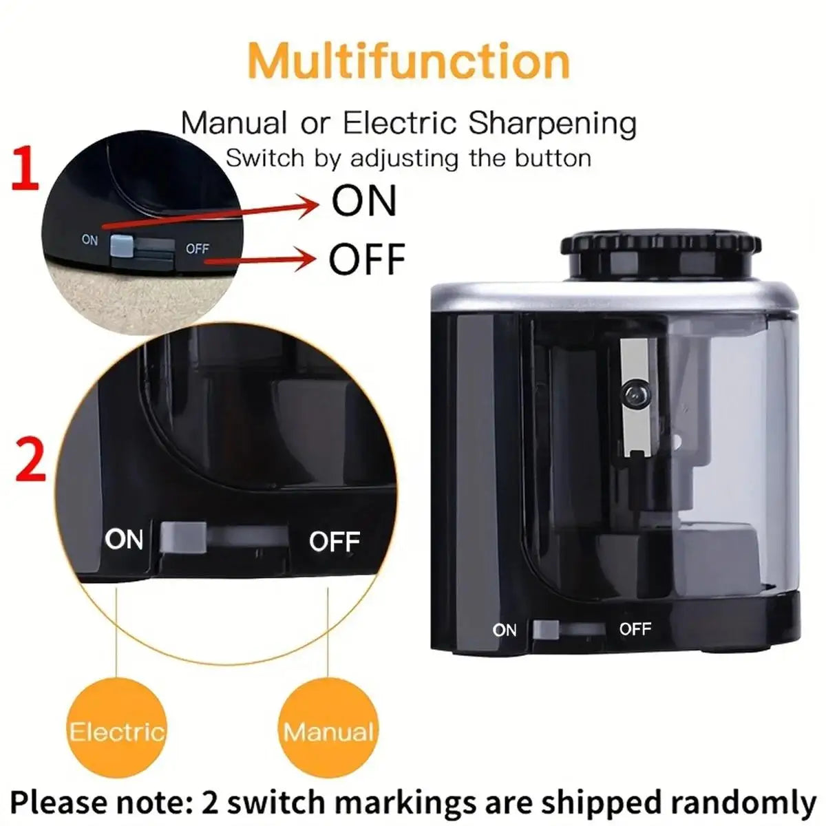 Automatic Electric Sharpener, Desktop Pencil Sharpener (6-8 Mm)