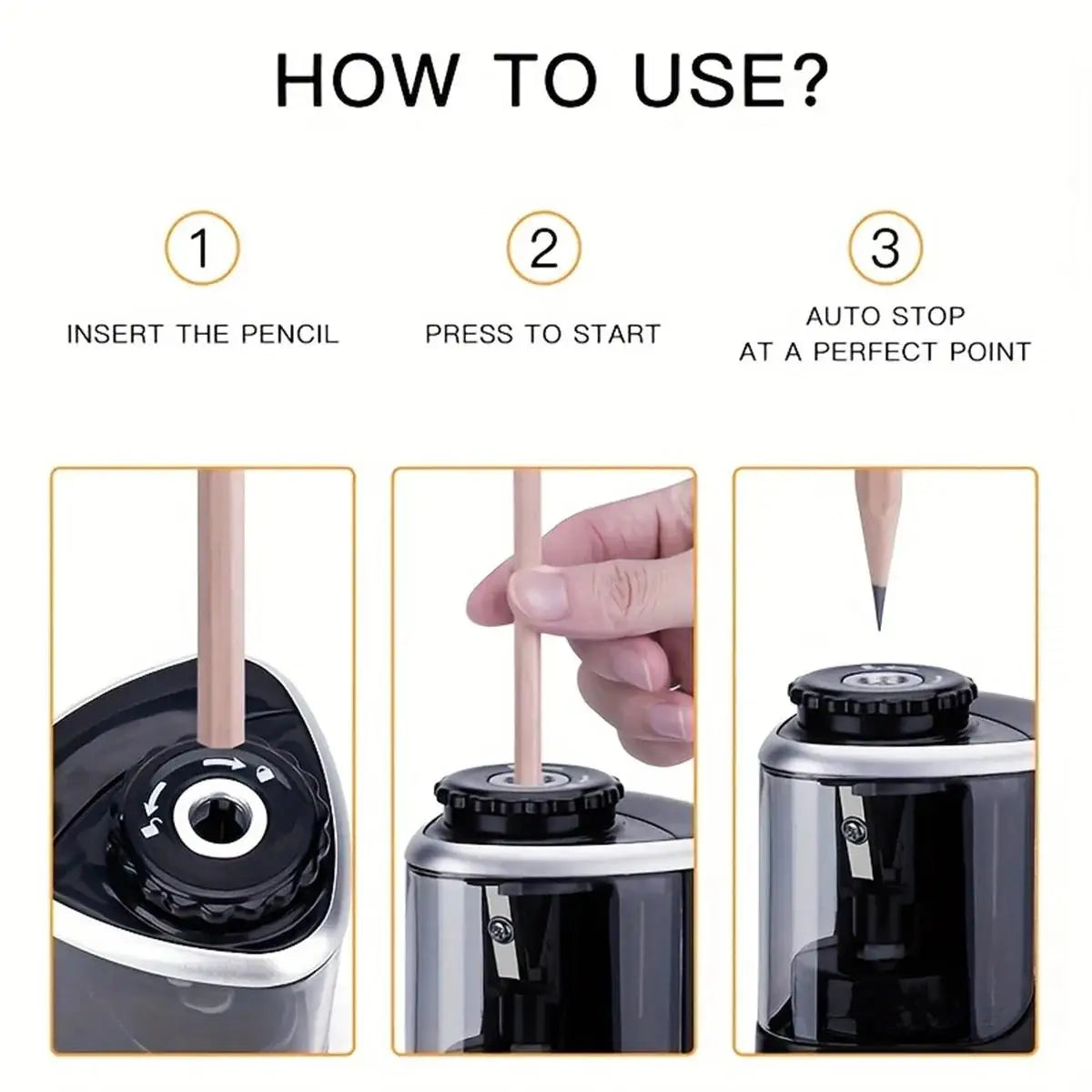 Automatic Electric Sharpener, Desktop Pencil Sharpener (6-8 Mm)
