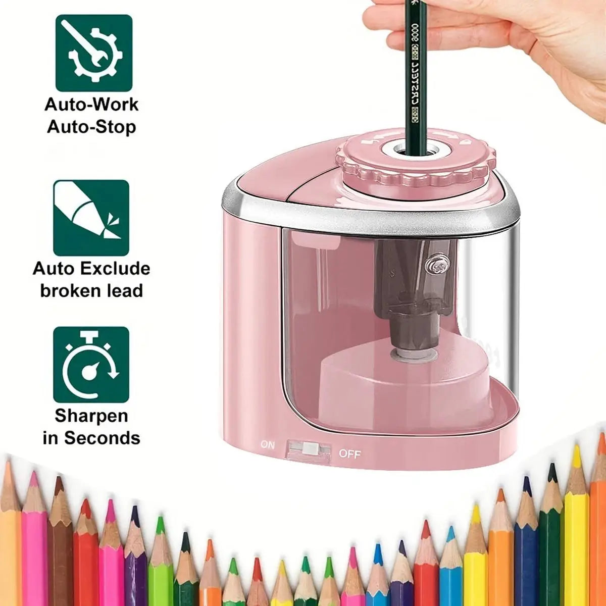 Automatic Electric Sharpener, Desktop Pencil Sharpener (6-8 Mm)