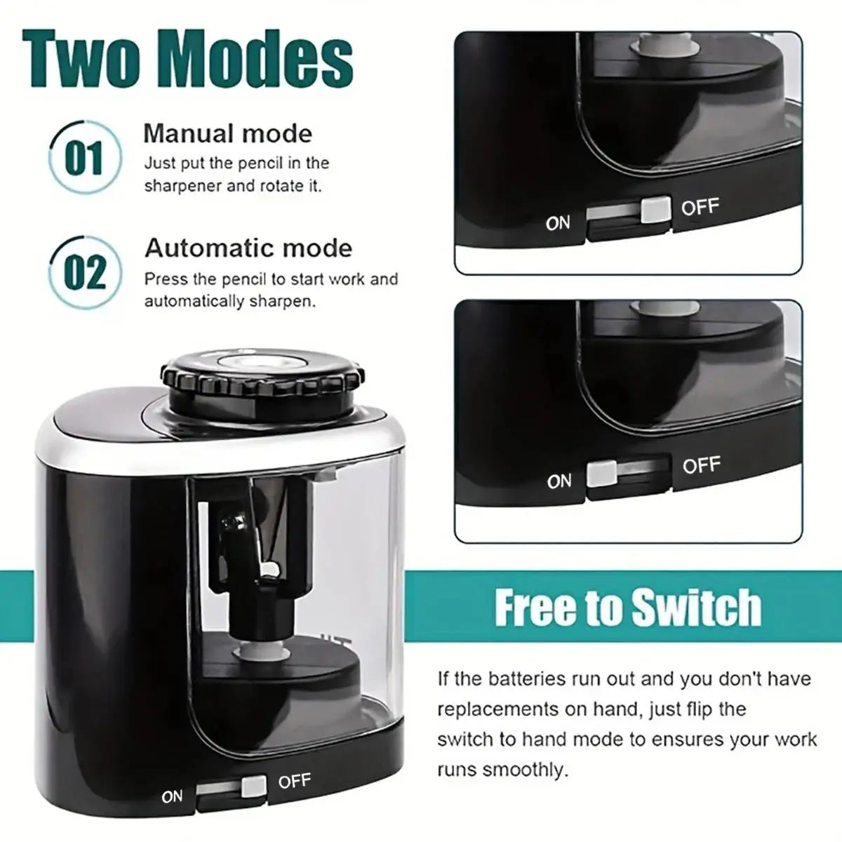Automatic Electric Sharpener, Desktop Pencil Sharpener (6-8 Mm)