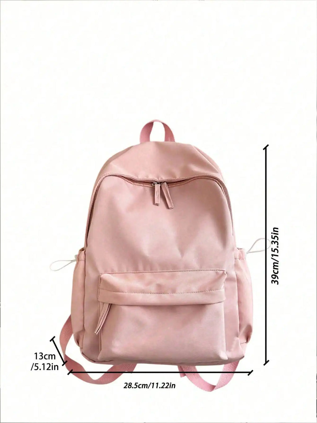 Fashion Casual Solid Color Student Backpack - Foldable Multi Compartment Large Capacity Backpack