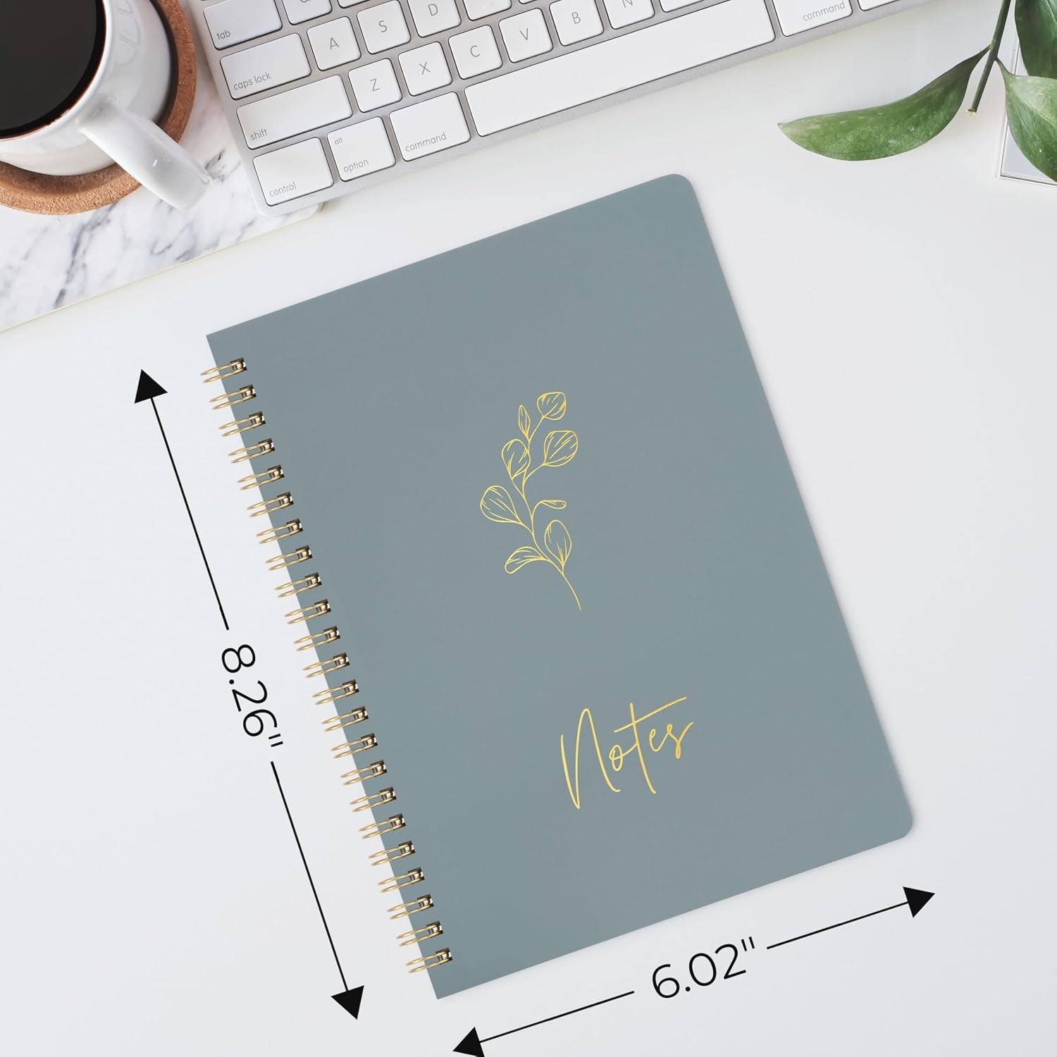 Aesthetic Spiral Notebook Set of 3 - Cute College Ruled 8X6 Journal/Notebook with Large Pockets and Lined Pages 