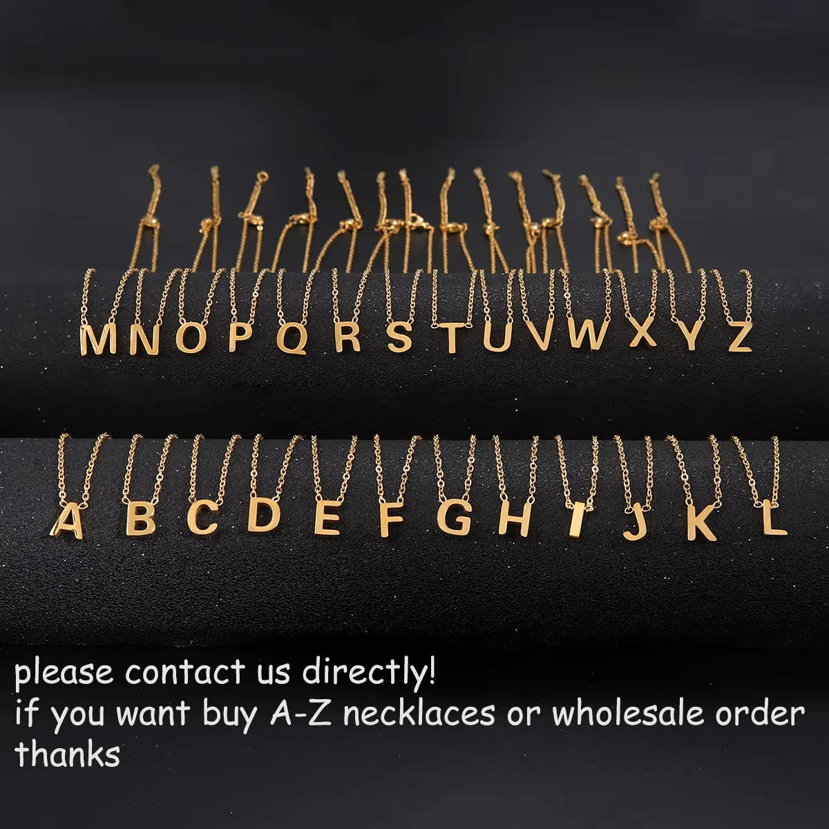 Elegant Stainless Steel A-Z Letter Necklace for Women 