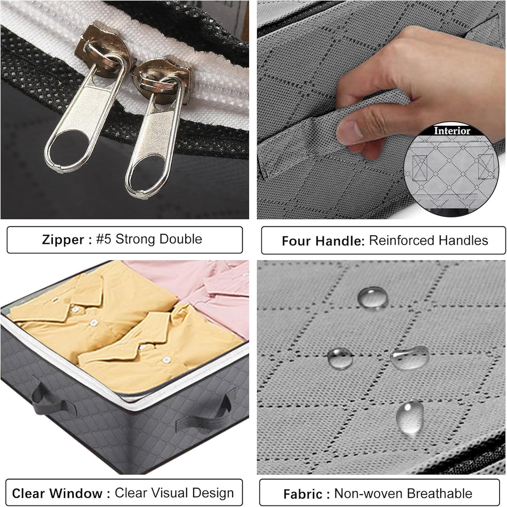 4-Pack Collapsible Under Bed/Closet Storage Bags 