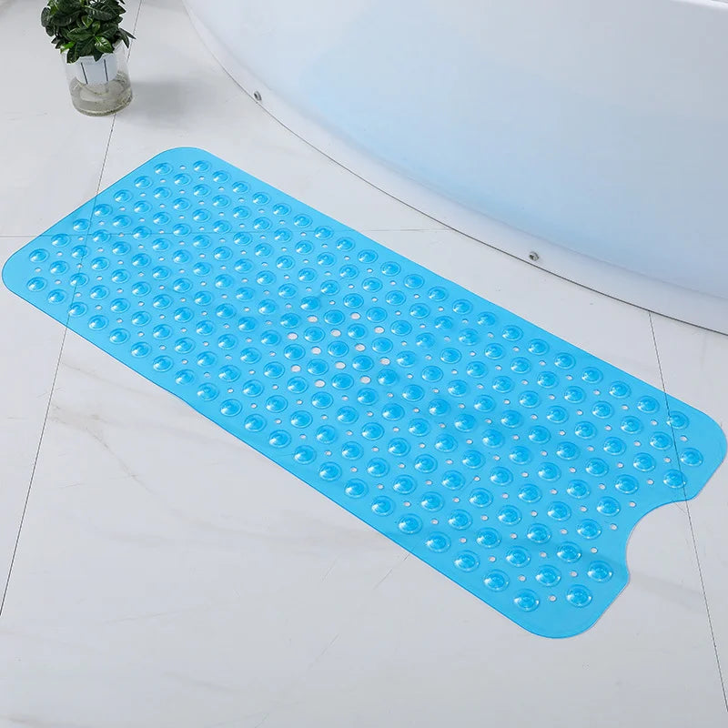 Non-Slip Bathtub Mat with Drain Holes and Suction Cups -(Machine Washable) 