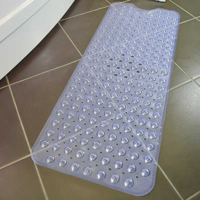 Non-Slip Bathtub Mat with Drain Holes and Suction Cups -(Machine Washable) 