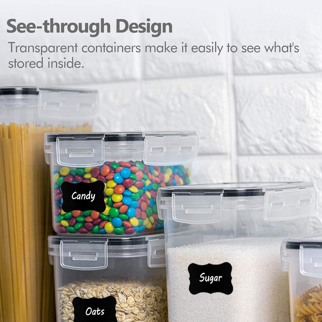 14Pcs Food Storage Containers Set - Includes 24 Labels