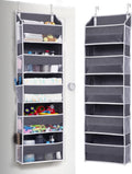 Large Over Door Organizer with 5 Pockets, 10 Mesh Side Pockets - 44 Lbs Weight Capacity