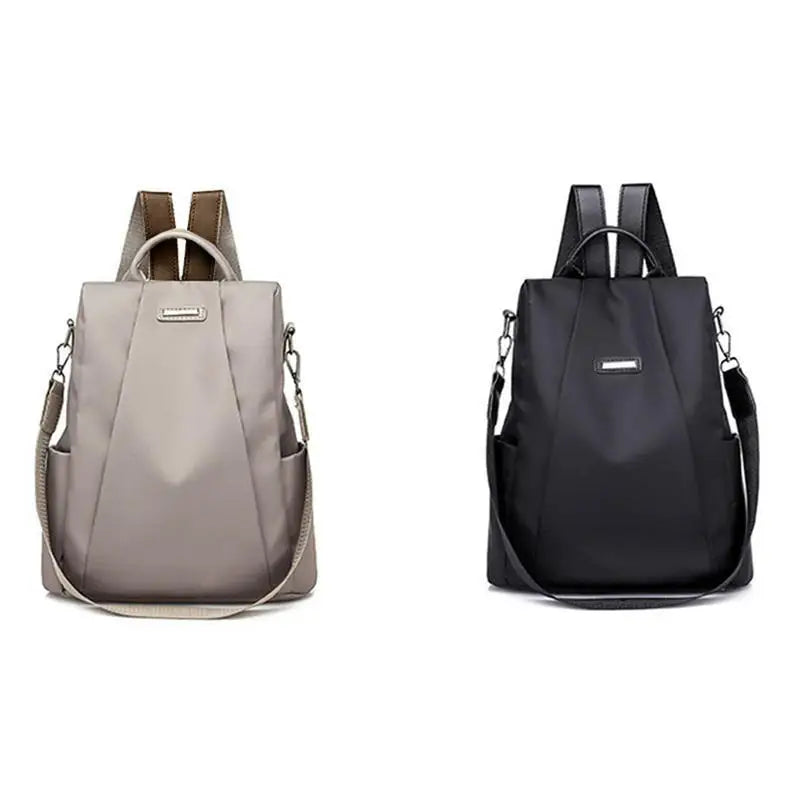  Women's Multifunction Backpack - Solid Color School Bag 