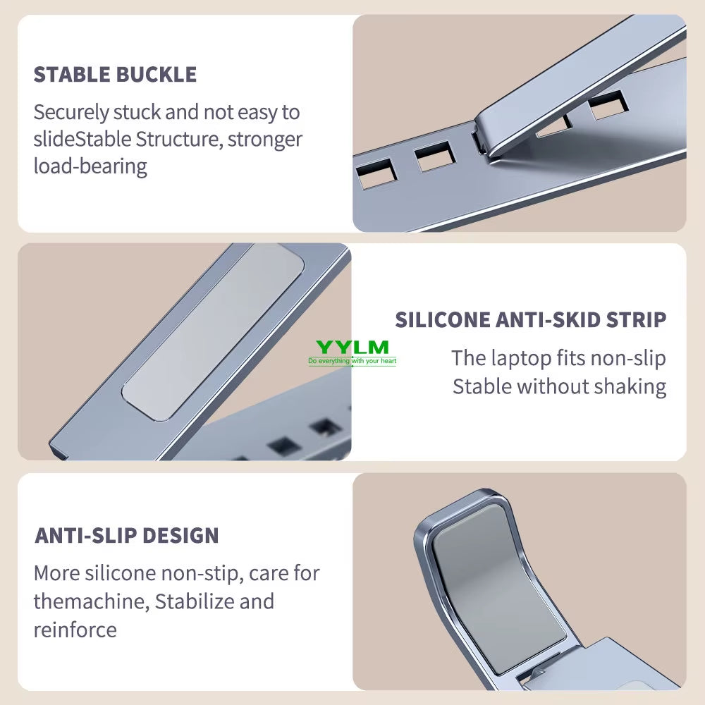 Adjustable and Portable Aluminum Laptop Stand 